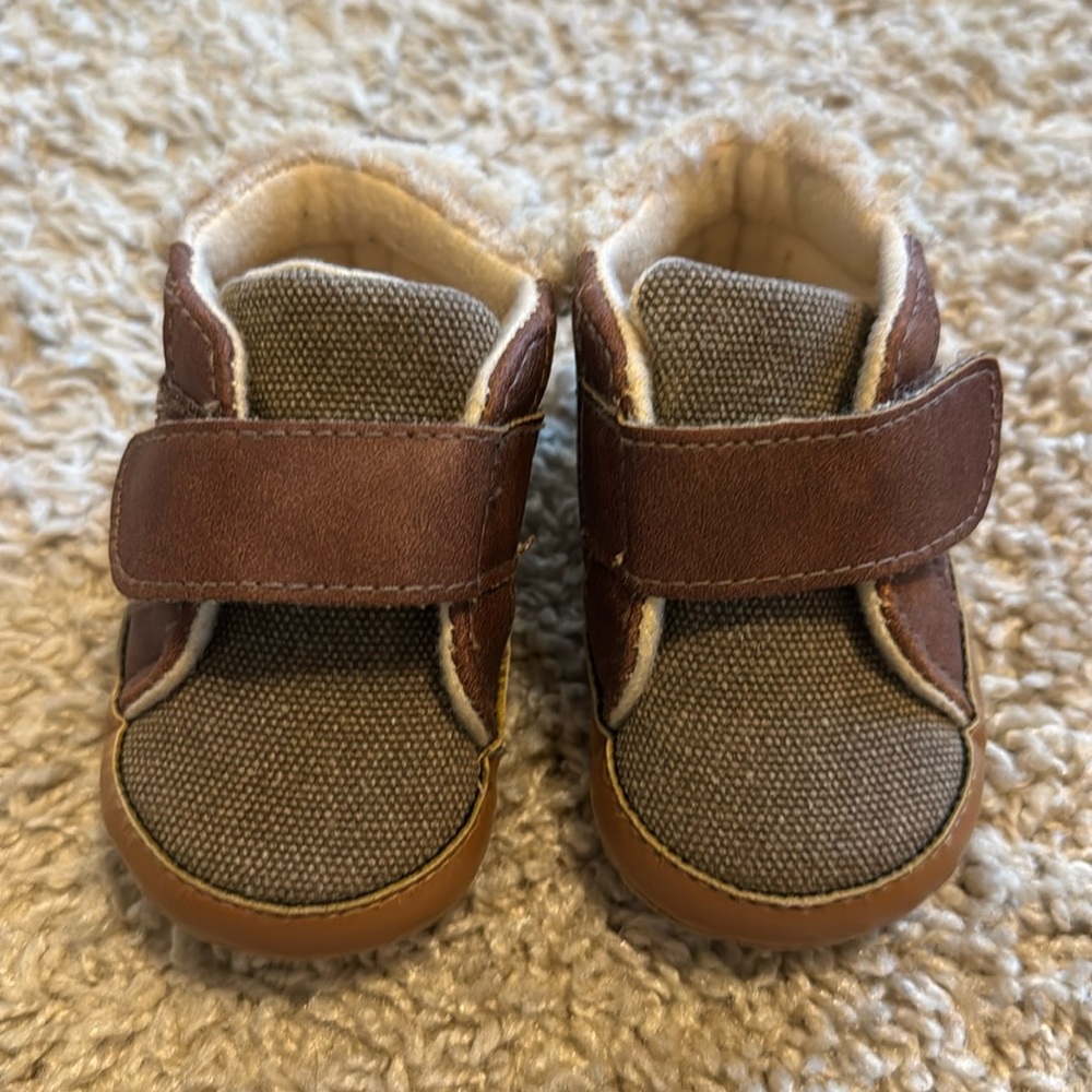 6-9M Brown Soft Leather Infant Boots